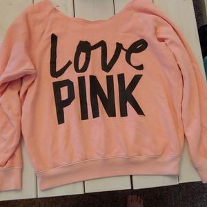 Coral Off the shoulder Sweatshirt